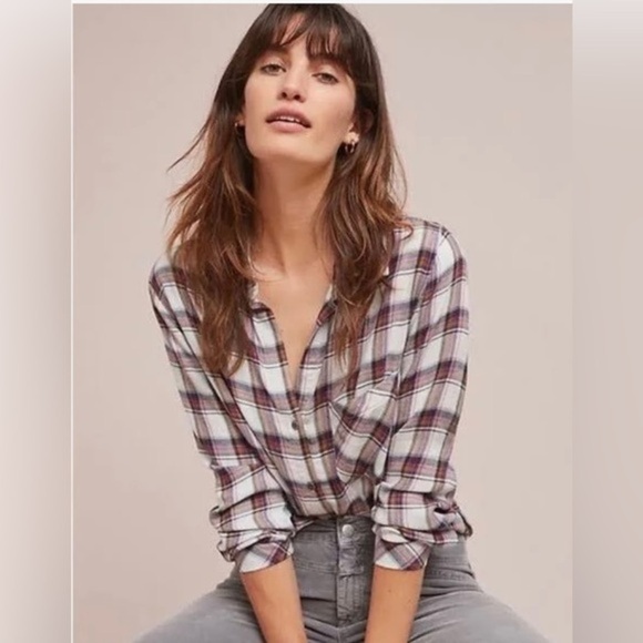 cloth & stone Tops - Cloth & Stone for Anthropologie Eldorado Plaid Blouse- Size Small